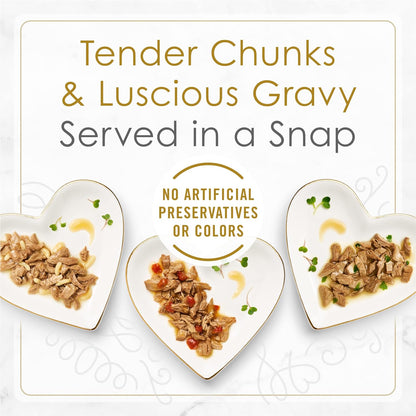 Purina  Gourmet Wet Cat Food Variety Pack, Petites Gravy Collection, Break-Apart Tubs, 48 Servings - (Pack of 24) 2.8 Oz. Tubs