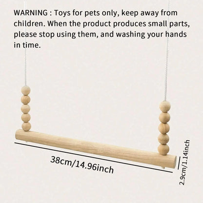 The Perch Bridge — A Wooden Swing for Curious Birds by Sylva Supplies