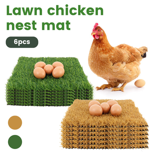 6Pcs Chicken Nesting Pads 12inch Square Chicken Laying Pads Nonslip Chicken Coop Nest Liners Soft Reusable Poultry Supplies