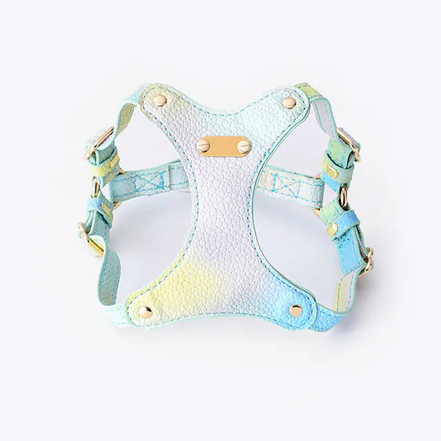 Adjustable Waterproof Leather Pet Harness for Small Dogs or Cats