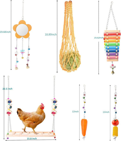6 Piece Chicken Toy Set
