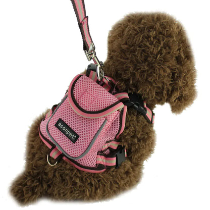 Pet Harness Backpack for Small Dogs - Portable Carrier